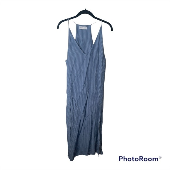 FAITHFULL THE BRAND x REVOLVE Blue White Stripe Blue Blanc Midi Dress Size 4/S - Picture 8 of 14